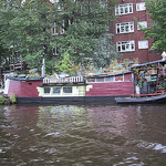 Grungy houseboat